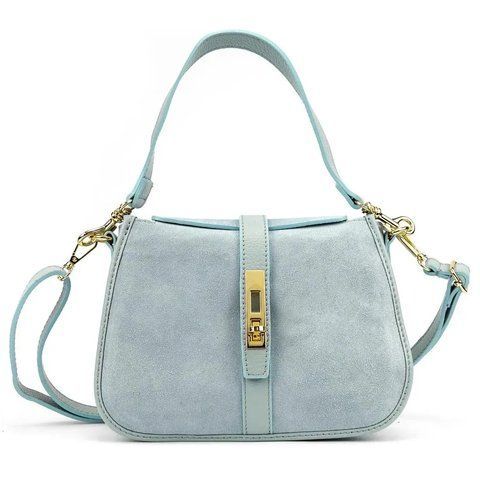 Сумка жіноча замшева Firenze Italy F-IT-9895BL блакитна rbg_F-IT-9895BL фото